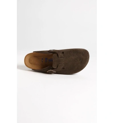 Shop Birkenstock 'boston' Soft Footbed Clog In Mocha Suede