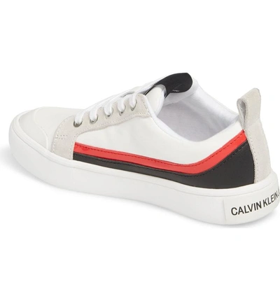 Shop Calvin Klein Jeans Est.1978 Dodie Sneaker In White/ Black/ Tomato