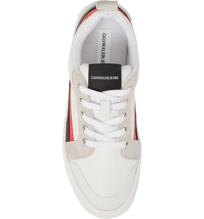 Shop Calvin Klein Jeans Est.1978 Dodie Sneaker In White/ Black/ Tomato