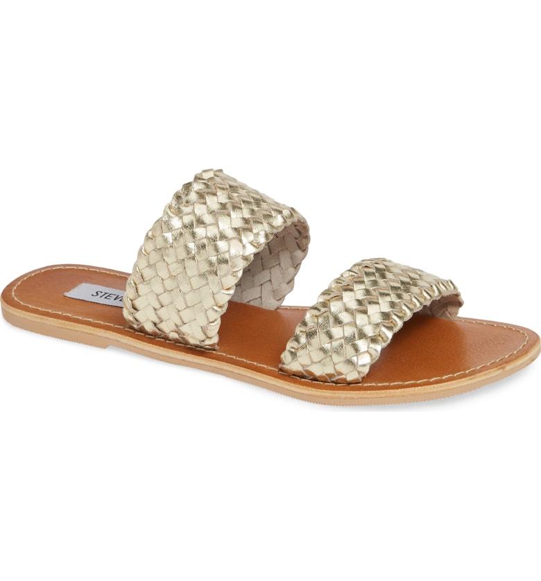steve madden gold slides