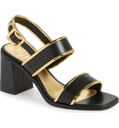 Shop Tory Burch Delaney Double Strap Sandal In Perfect Black