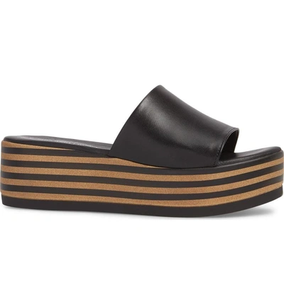 Shop Sheridan Mia Reesa Platform Slide Sandal In Black Leather