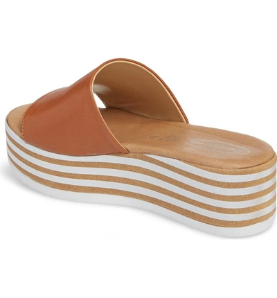 Shop Sheridan Mia Reesa Platform Slide Sandal In Cognac Leather