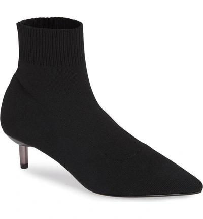 Shop Donald Pliner Betti Stretch Bootie In Black Knit Fabric