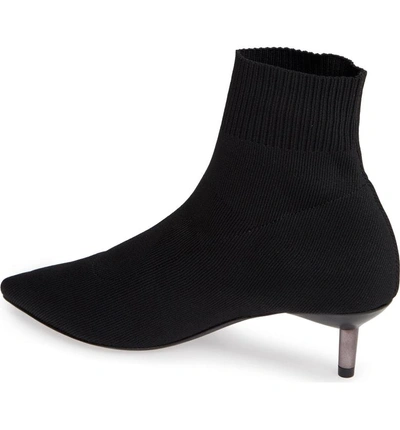 Shop Donald Pliner Betti Stretch Bootie In Black Knit Fabric