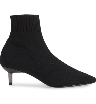 Shop Donald Pliner Betti Stretch Bootie In Black Knit Fabric