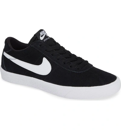 Shop Nike Sb Bruin Low Skateboarding Sneaker In Black/ White/ White