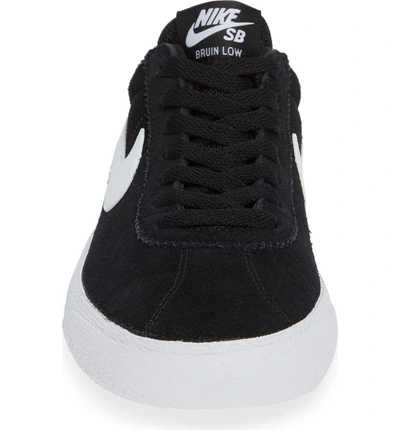 Shop Nike Sb Bruin Low Skateboarding Sneaker In Black/ White/ White