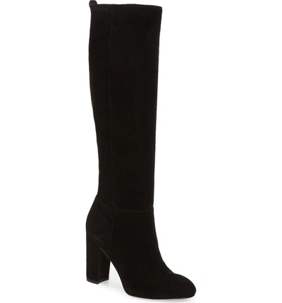 Shop Sam Edelman Caprice Knee-high Boot In Black Suede