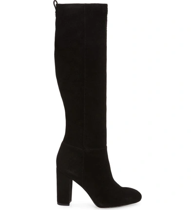 Shop Sam Edelman Caprice Knee-high Boot In Black Suede