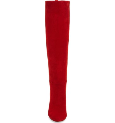 Shop Sam Edelman Caprice Knee-high Boot In Candy Red Suede
