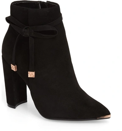 Shop Ted Baker Qatena Bootie In Black Suede