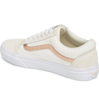 Shop Vans Old Skool Sneaker In Blanc De Blanc/ Rose Gold
