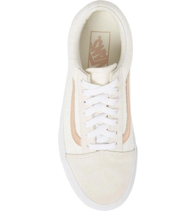 Shop Vans Old Skool Sneaker In Blanc De Blanc/ Rose Gold