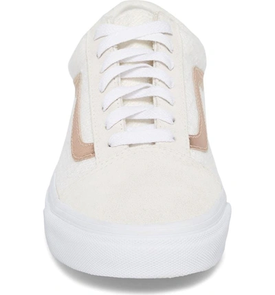 Shop Vans Old Skool Sneaker In Blanc De Blanc/ Rose Gold