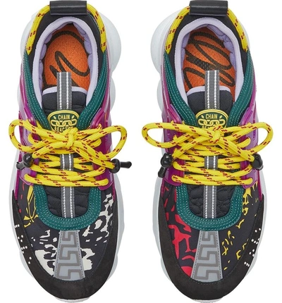 Shop Versace Chain Reaction Sneaker In Violet