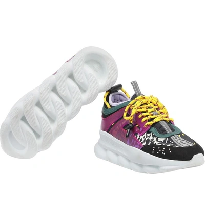 Shop Versace Chain Reaction Sneaker In Violet