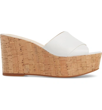 Shop Vince Camuto Kessina Platform Wedge Mule In Pure Leather