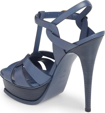 Shop Saint Laurent 'tribute' Sandal In Denim