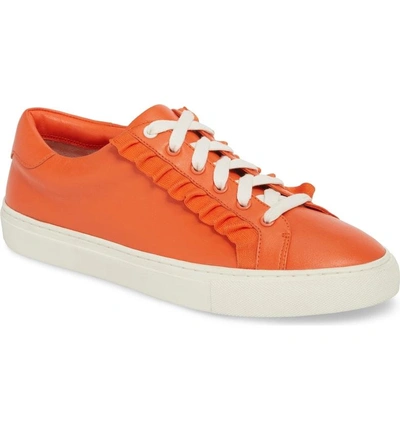 Shop Tory Sport Ruffle Sneaker In Sweet Tangerine/ Tangerine