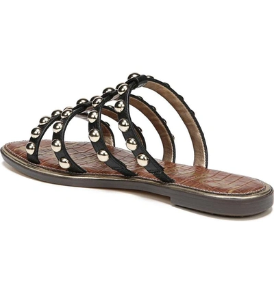 Shop Sam Edelman Glenn Studded Slide Sandal In Black Leather