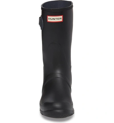 Shop Hunter Original Short Rain Boot In Black/ Dark Slate