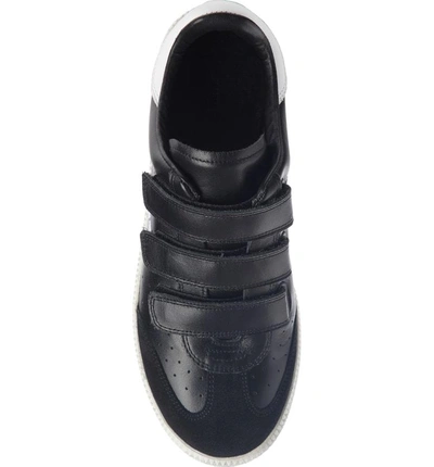 Shop Isabel Marant Beth Logo Sneaker In Black/ Silver