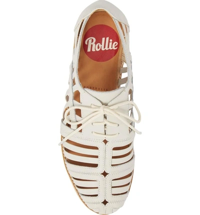 Shop Rollie Cage Derby In White Leather