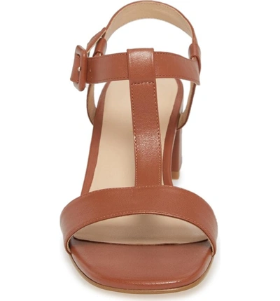 Shop Grey City T-strap Sandal In Brown