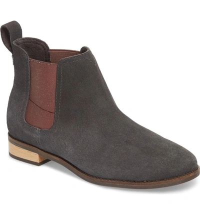 Shop Toms Ella Chelsea Boot In Forged Iron Suede
