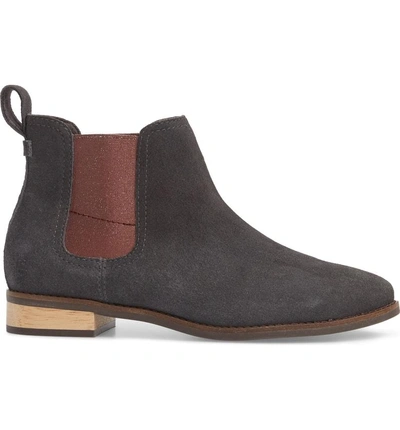 Shop Toms Ella Chelsea Boot In Forged Iron Suede