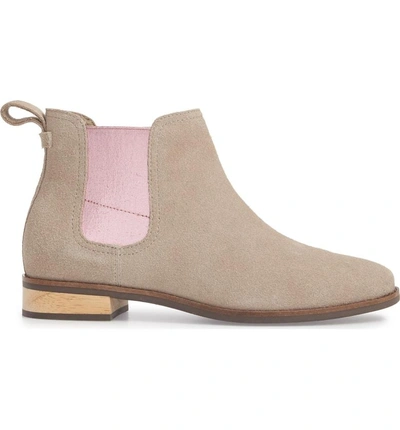 Shop Toms Ella Chelsea Boot In Taupe Suede