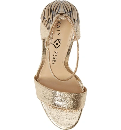 Shop Katy Perry Ankle Strap Sandal In Gold