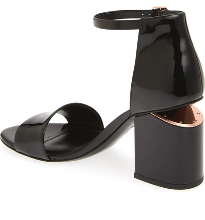 Shop Alexander Wang Abby Sandal In Black Patent Leather