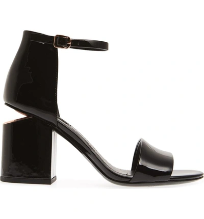 Shop Alexander Wang Abby Sandal In Black Patent Leather