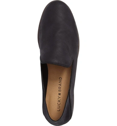 Shop Lucky Brand Cahill Flat In Black Leather