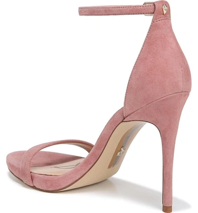 Shop Sam Edelman Ariella Ankle Strap Sandal In Misty Rose Suede