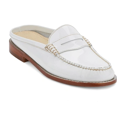 Shop G.h. Bass & Co. Wynn Loafer Mule In White Leather