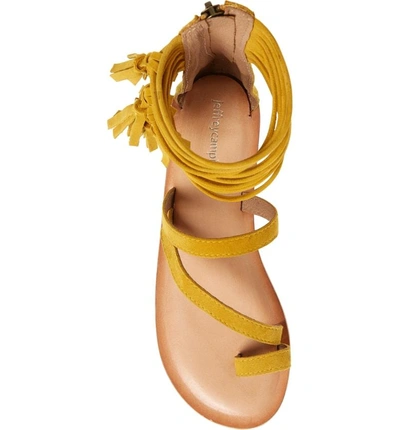 Shop Jeffrey Campbell Glady Sandal In Mustard Suede