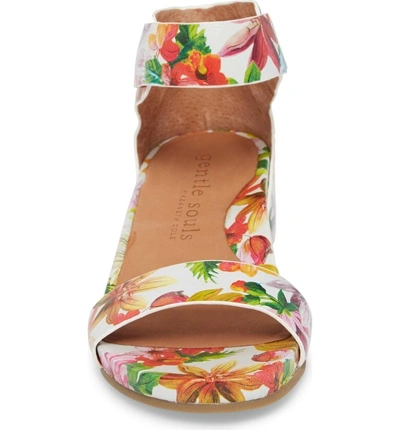 Shop Gentle Souls By Kenneth Cole Gianna Wedge Sandal In Palm Printed Leather