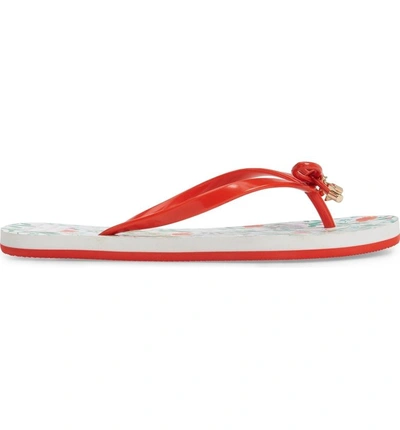Shop Kate Spade 'nova' Flip Flop In Maraschino Red