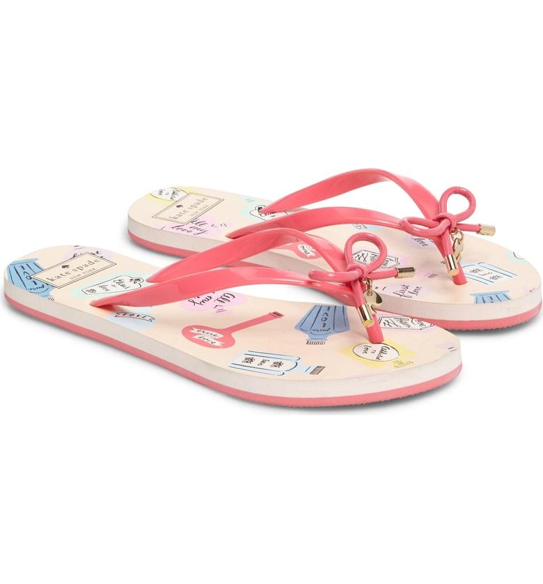 kate spade flip flops pink