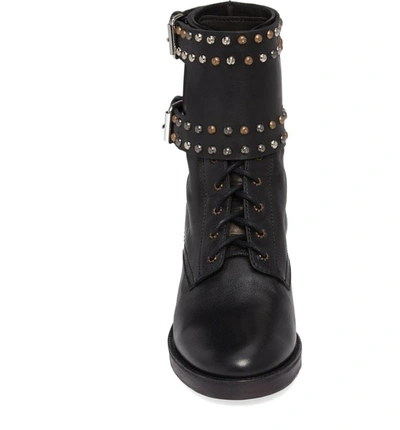 Shop Isabel Marant Studded Combat Boot In Black