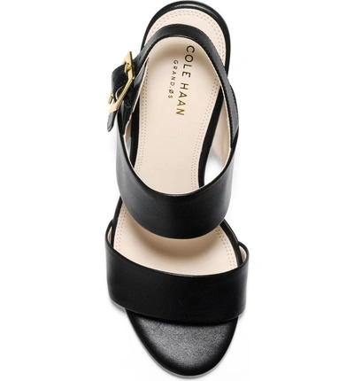 Shop Cole Haan Avani Block Heel Sandal In Black Leather