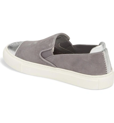 Shop Tory Burch Colorblock Slip-on Sneaker In Carbon/ Silver
