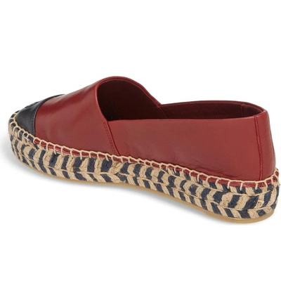Shop Tory Burch Colorblock Platform Espadrille In Tuscan Wine/tory Navy