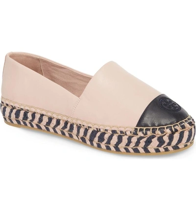 Shop Tory Burch Colorblock Platform Espadrille In Sea Shell Pink