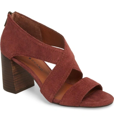 Shop Lucky Brand Vidva Strappy Sandal In Burgundy Suede