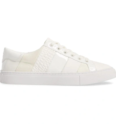 Tory Burch Women's Ames Leather & Suede Sneakers In Snow White | ModeSens