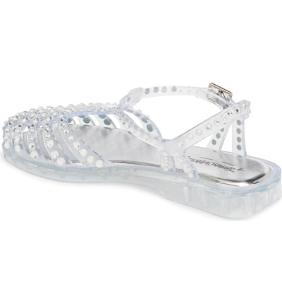 Shop Jeffrey Campbell Jelly Sandal In Clear Silver